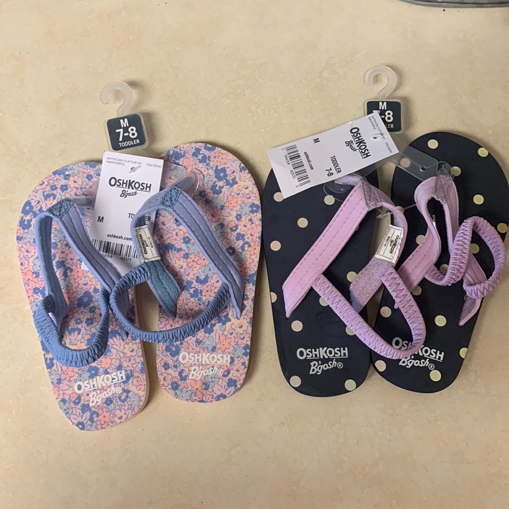 Oshkosh toddler girl flip flops